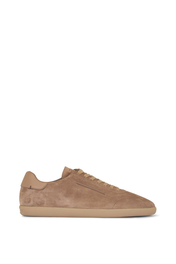 Zegna Beige Suede Low Top Sneaker - view 2