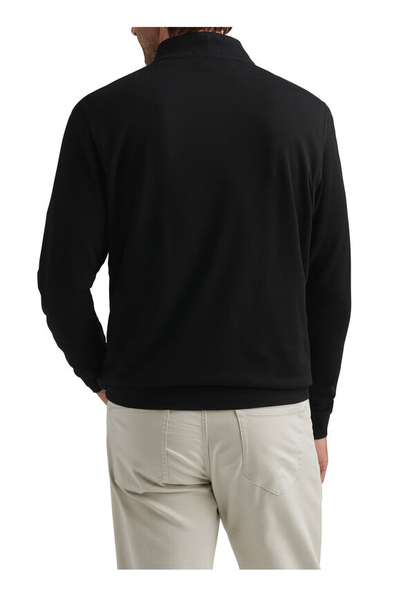 Peter Millar Crown Comfort Black Quarter Zip Pullover - view 4