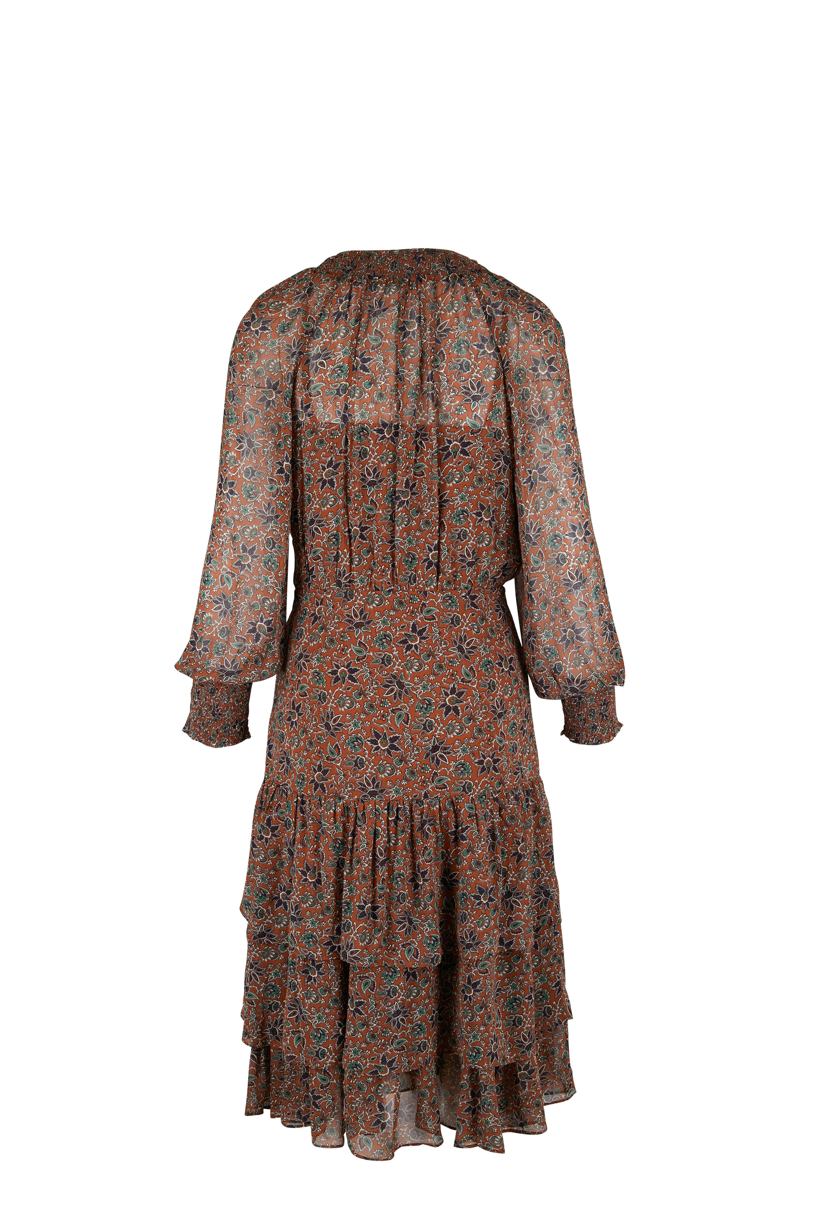 Veronica Beard - Tunis Cinnamon Boho Floral Dress