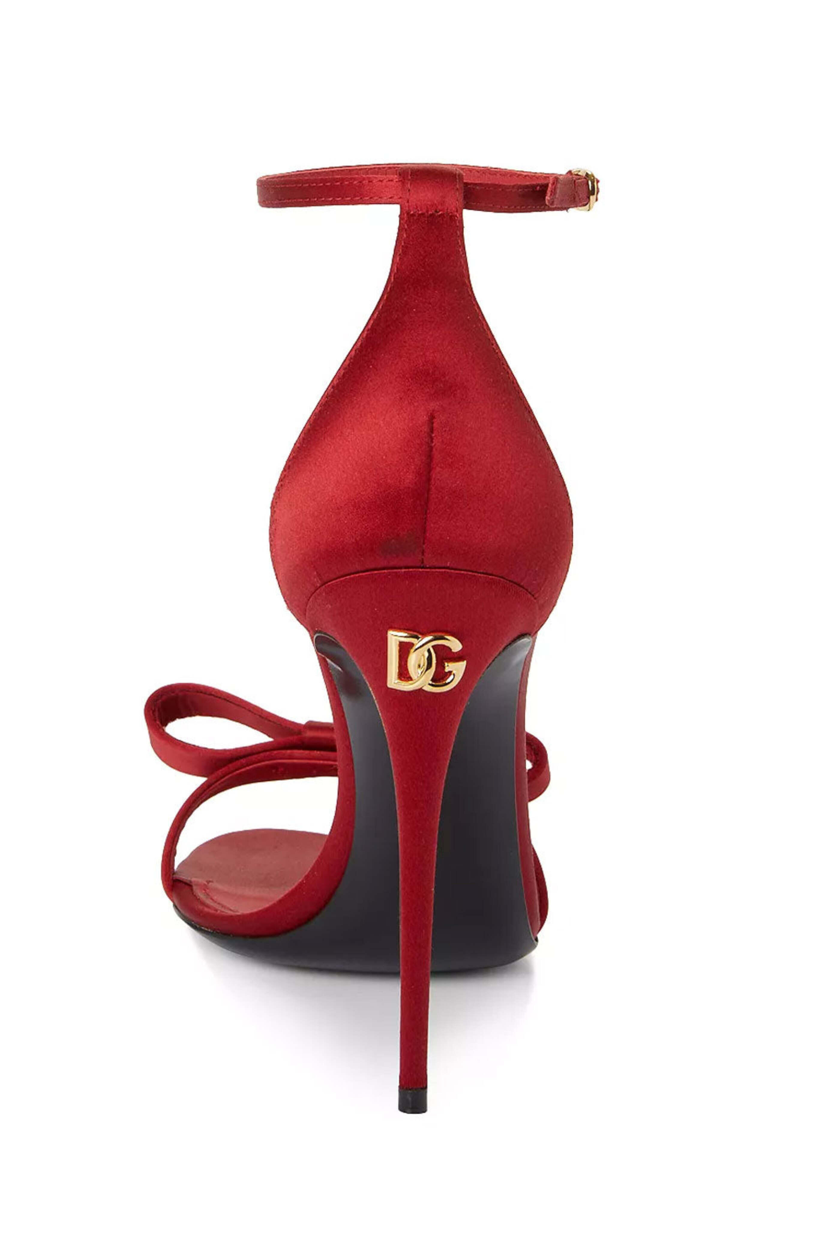 Dolce & Gabbana - Satin Bow Sandal in Red