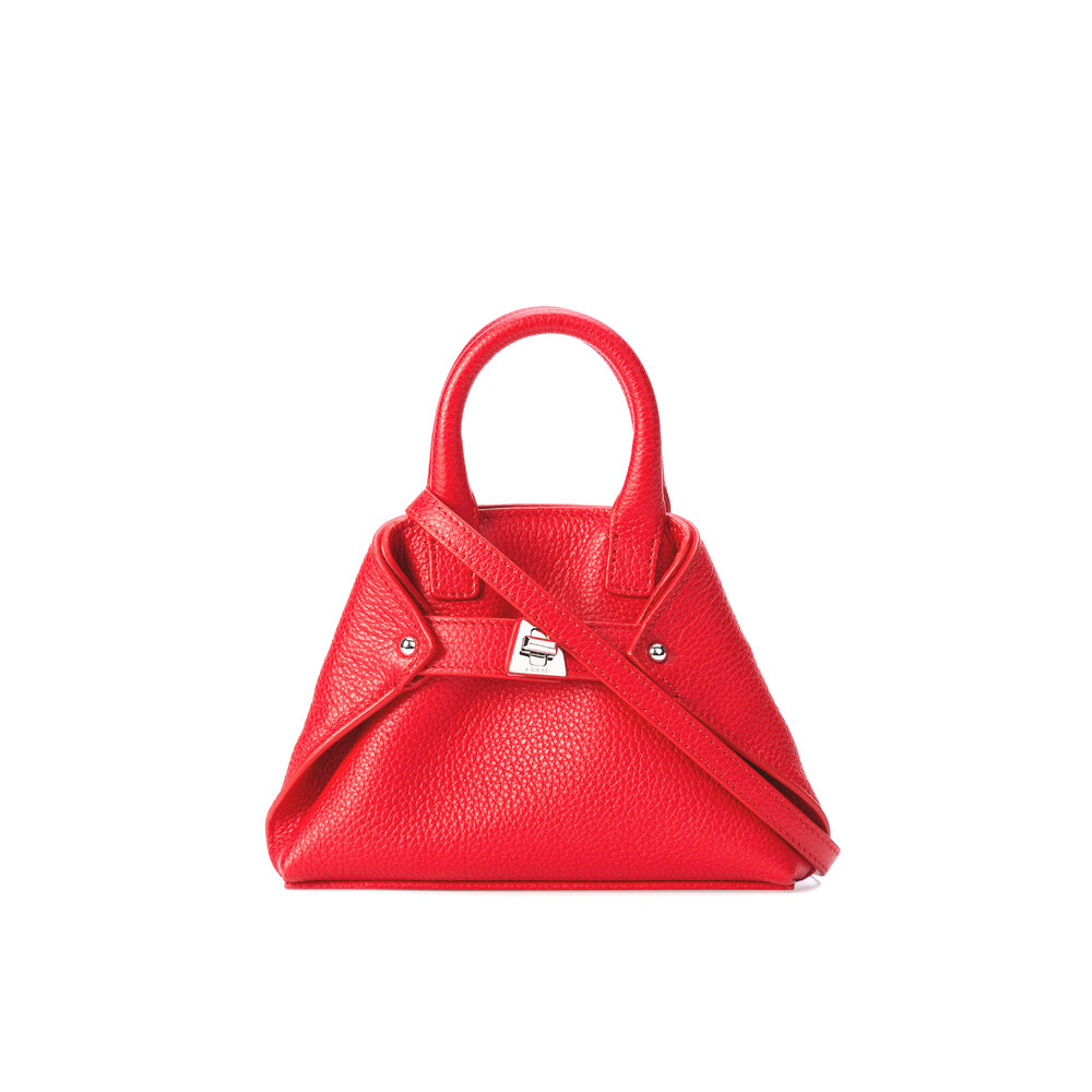 Akris - Tasche Red Leather Micro Messenger Bag | Mitchell Stores