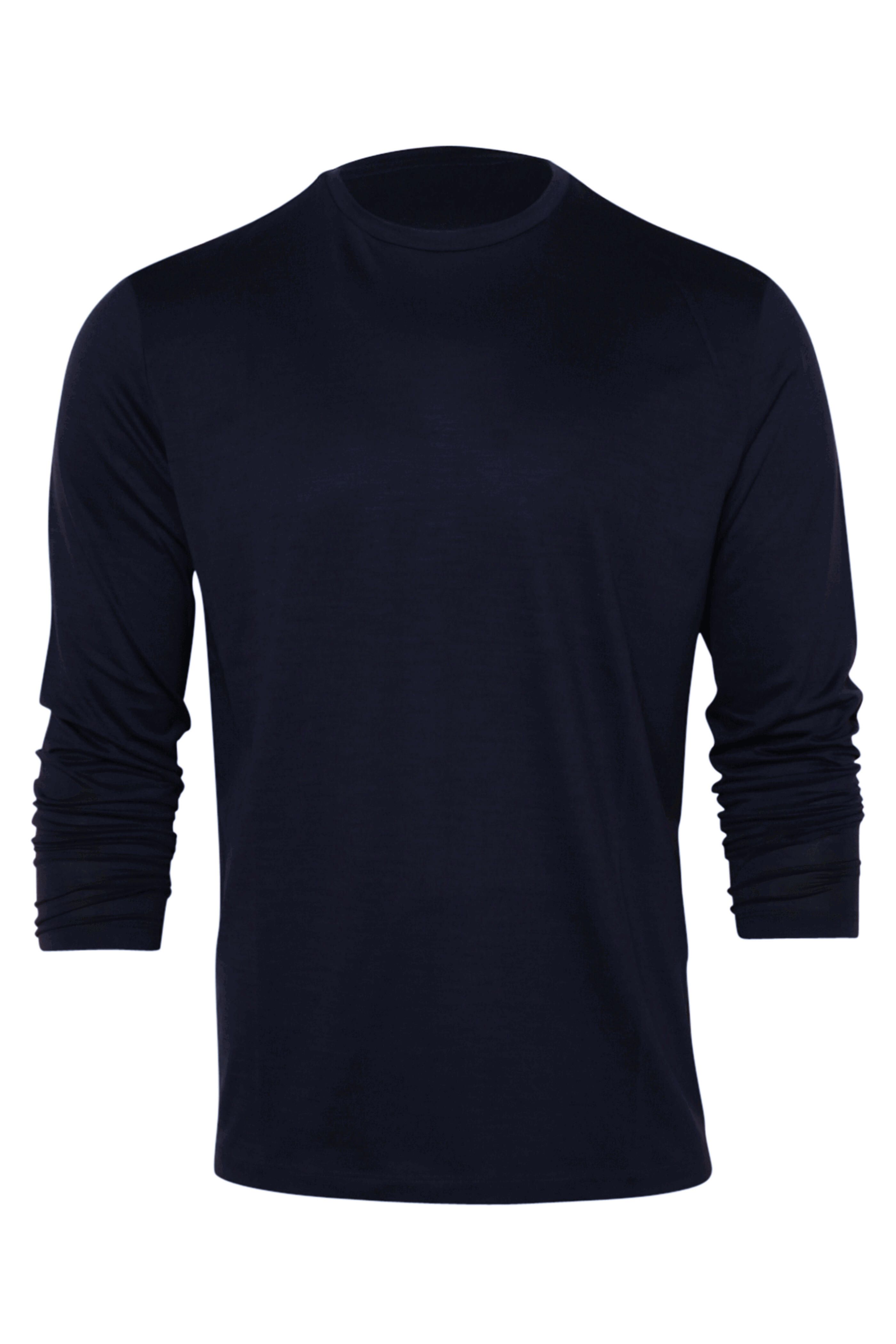 MAURIZIO BALDASSARI トップス 長袖 LA【CT1088】 Maurizio Baldassari - Navy Blue Long Sleeve Wool Jersey T-Shirt