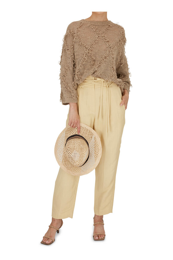 Brunello Cucinelli - Natural Raffia Monili & Grosgrain Fedora