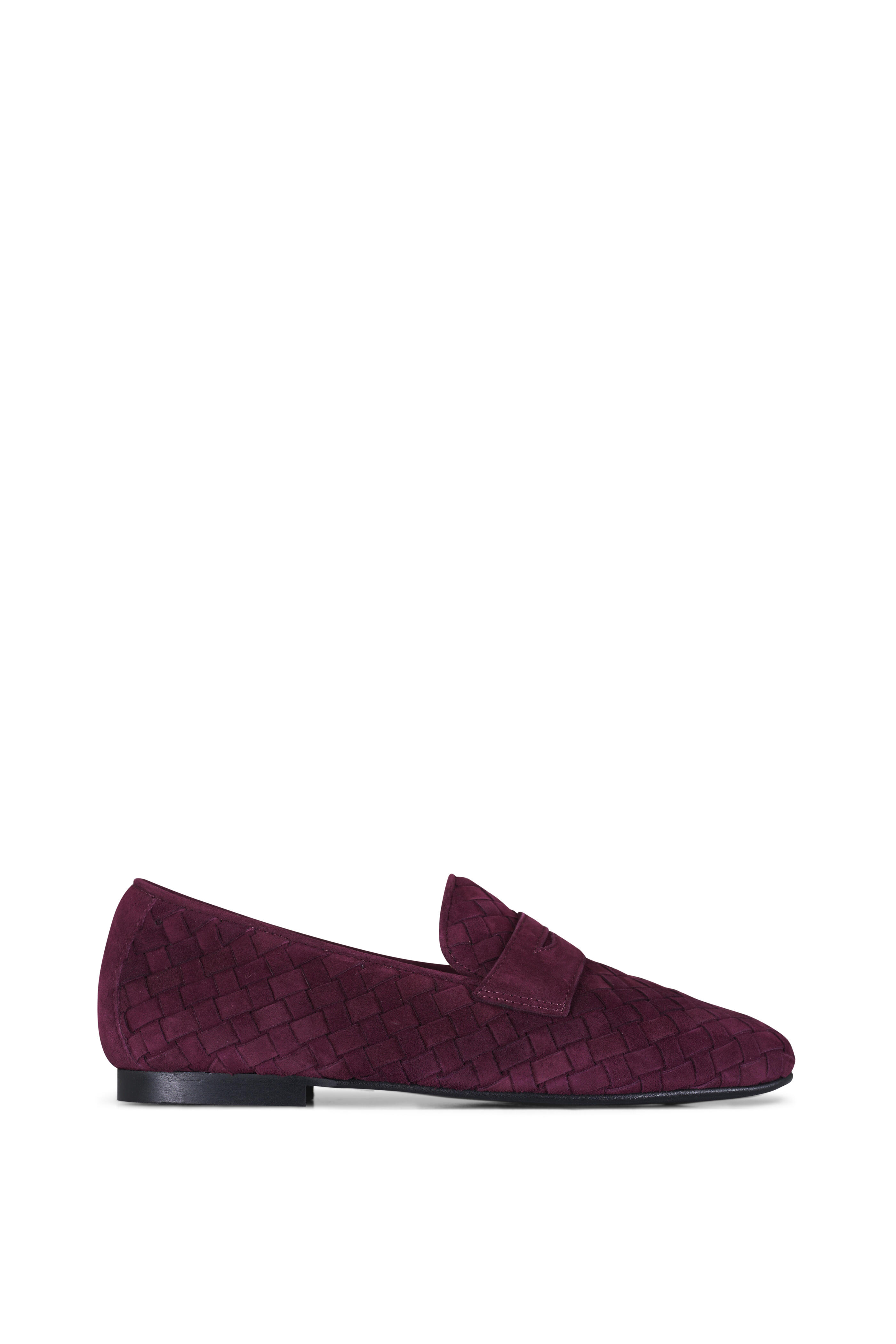Ron White - Maddie Burgundy Woven Suede Loafer - view 4