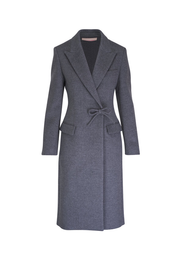 Valentino Gray Wool & Cashmere Long Coat