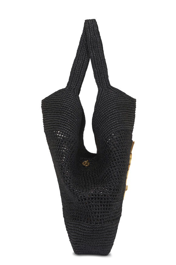 Saint Laurent Icare Black Raffia Maxi Tote - view 4