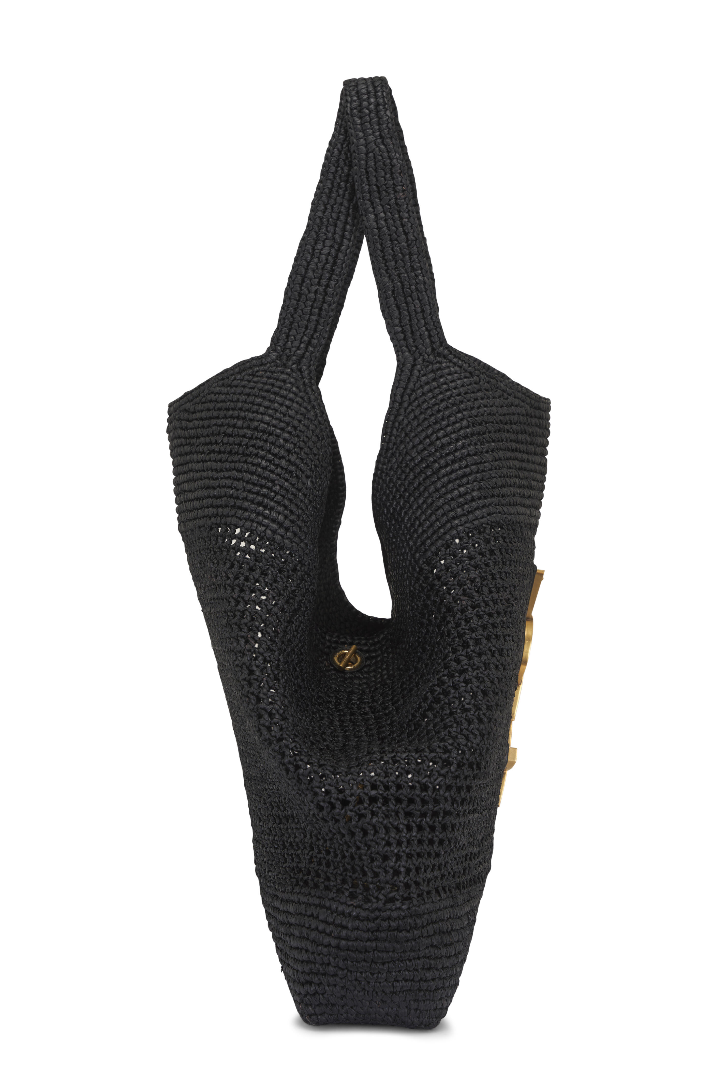 Saint Laurent - Icare Black Raffia Maxi Tote