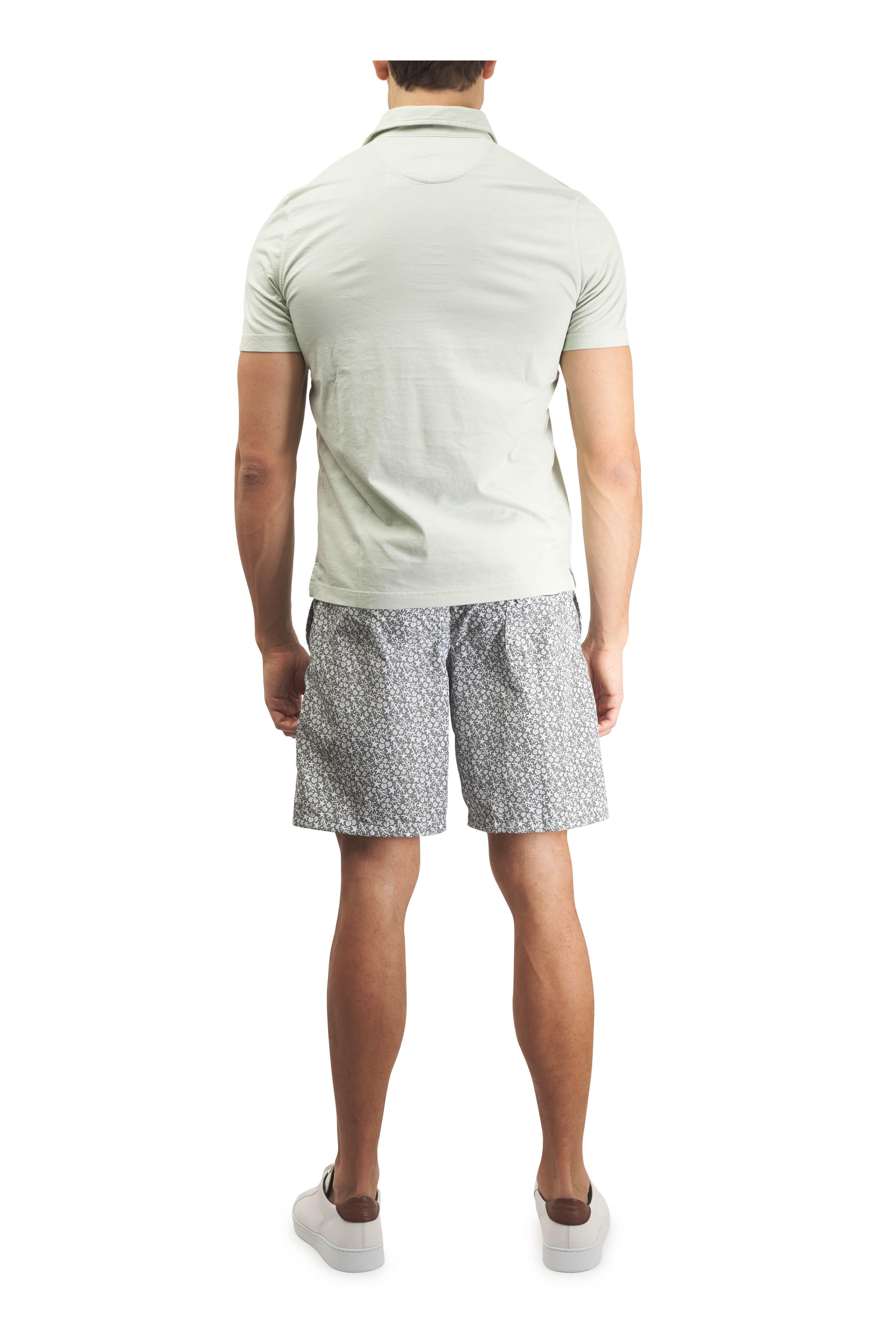 Fedeli - Sage Print Swim Trunks