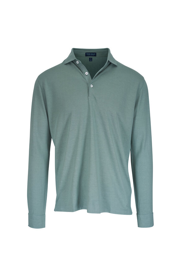 Peter Millar Willow Cool Cotton Long-Sleeve Polo