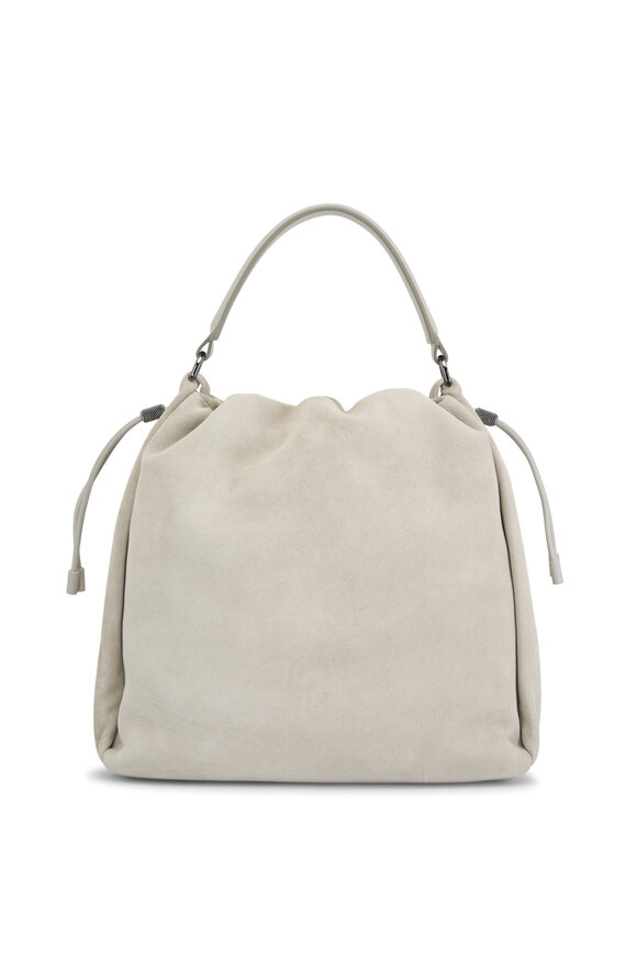 Brunello Cucinelli - Quarzo Suede Top Handle Bag 