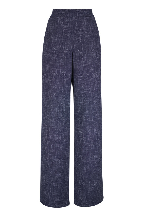 Akris Blue Textured Pant - view 1