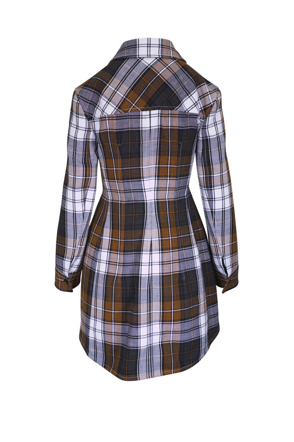 Bottega Veneta Multicolor Plaid Structured Coat - view 4