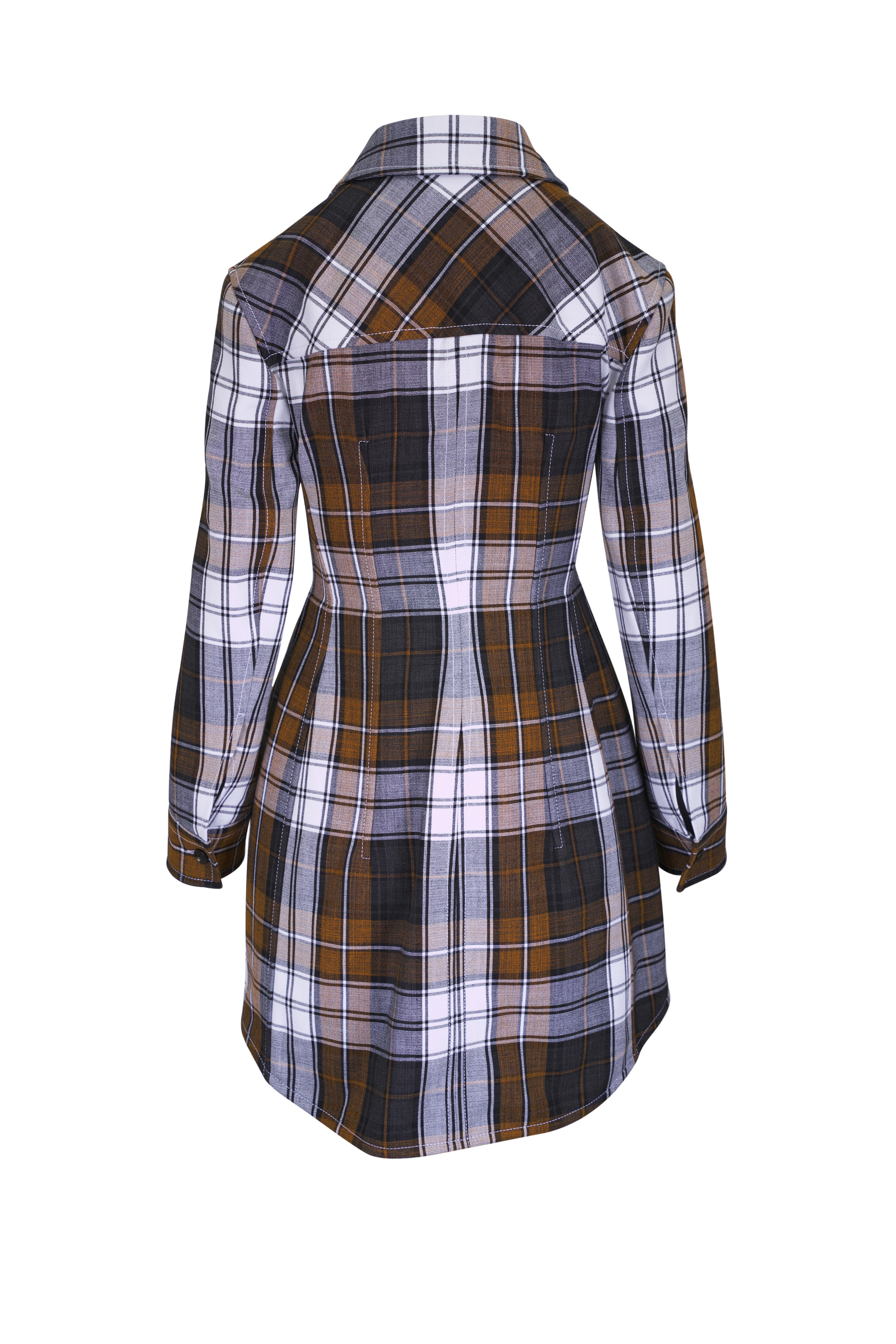 Bottega Veneta - Multicolor Plaid Structured Coat