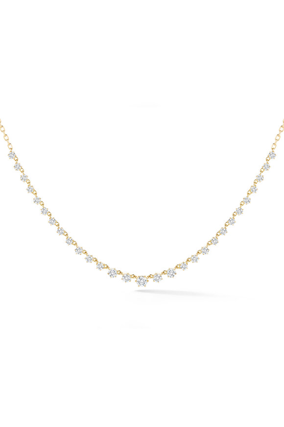 Jade Trau 18k Yellow Gold Large Penelope Diamond Necklace