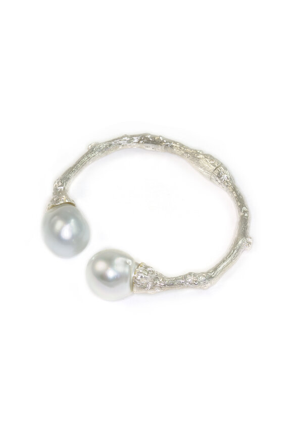 K. Brunini Jewels Silver Sea Pearl Twig Bracelet - view 4