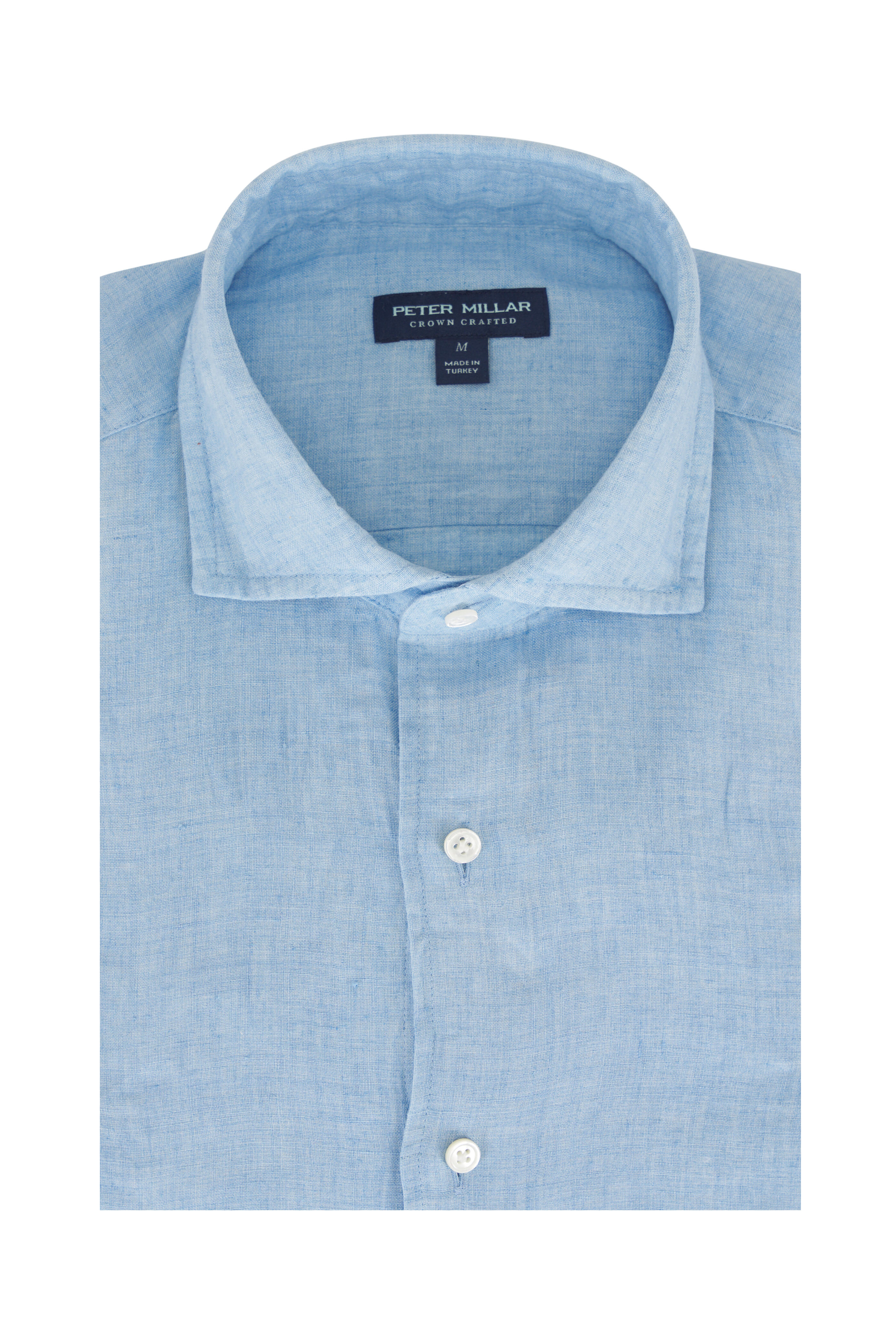 Peter Millar - Astino Lino Blue Frost Sport Shirt - view 1