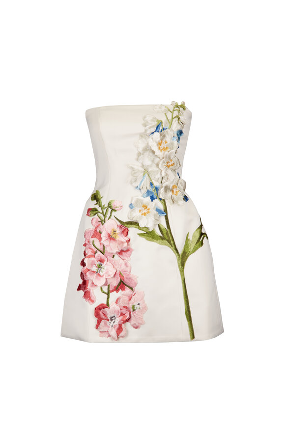 Leo Lin Roselle Snapdragon Embroidered Bustier Mini Dress - view 1
