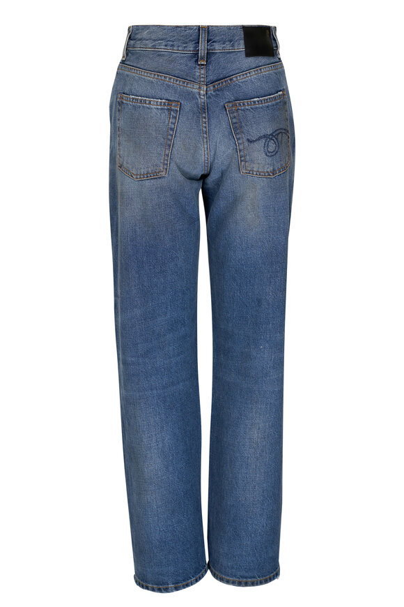 R13 - Alice Amber Blue Slim Straight Jean 