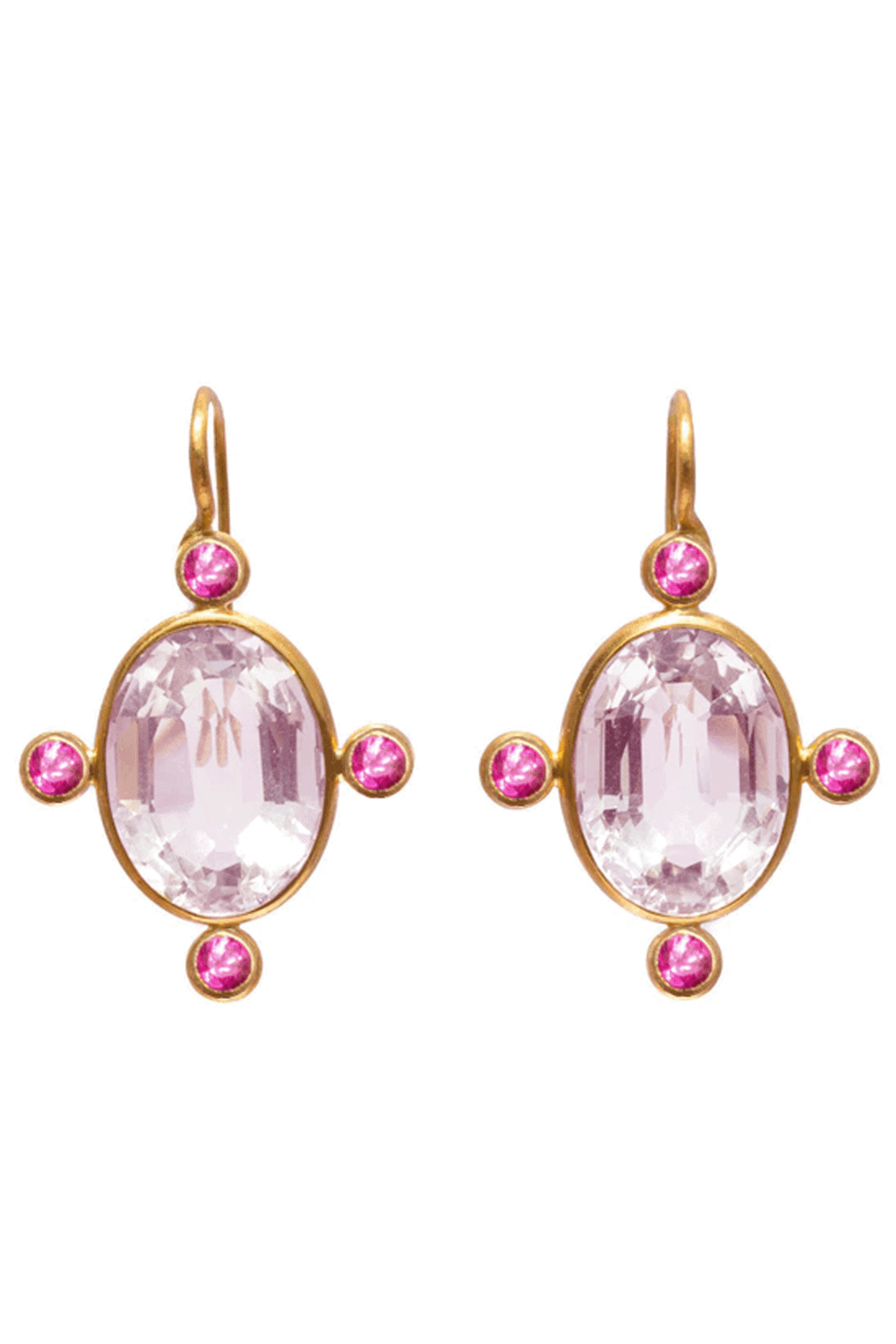 Marie-Hélène De Taillac - Pink Sapphire & Rose Constantinople Earrings
