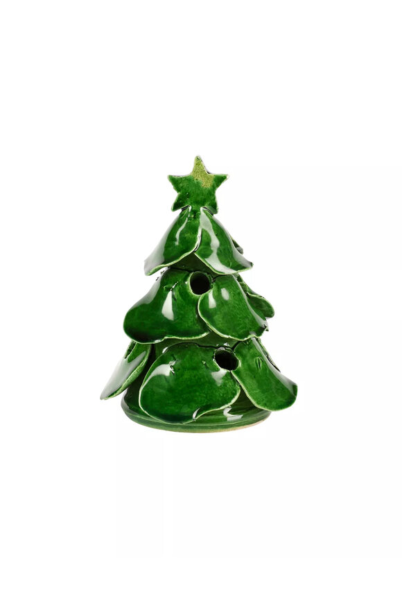 Vietri Mini Forest Green Scallop Tree