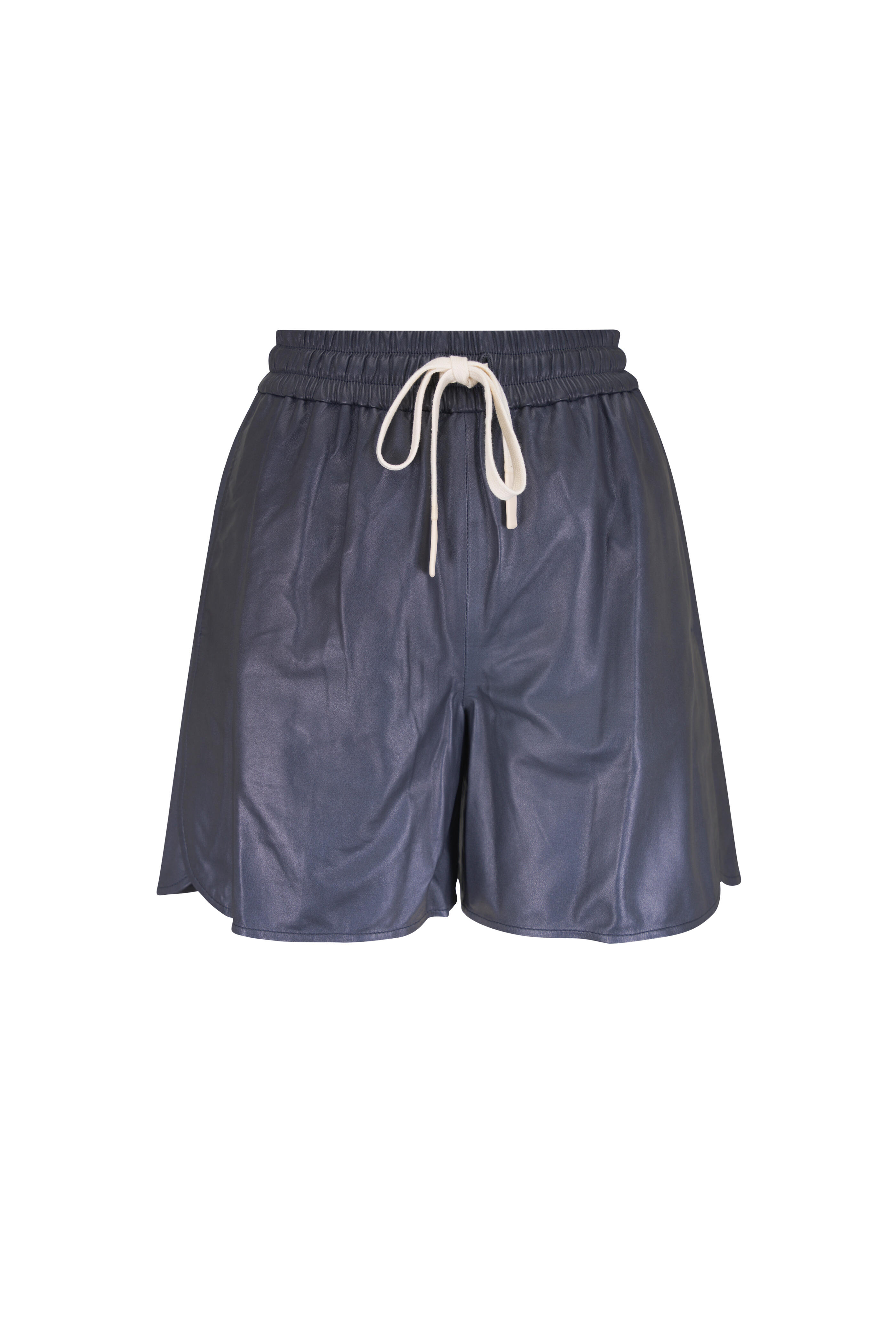 TWP - Boy Boxer Midnight Paper Leather Shorts - view 1