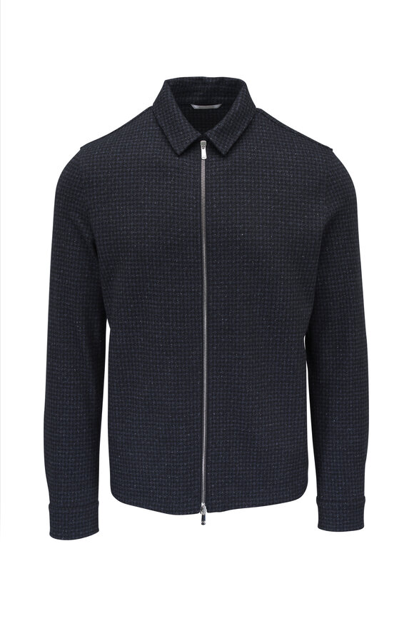 Marco Pescarolo Navy Wool & Silk Jacket