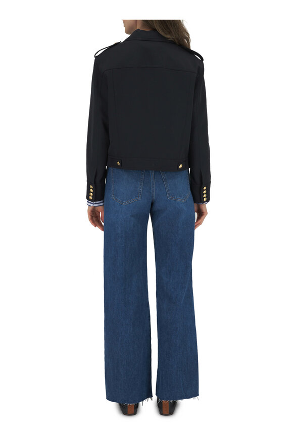 Veronica Beard - Taylor High Rise Blue Wide Leg Jean