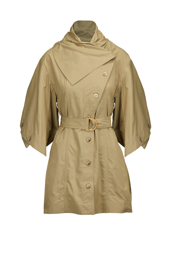 Zimmermann Valiant Olive Cotton Utility Mini Dress - view 1