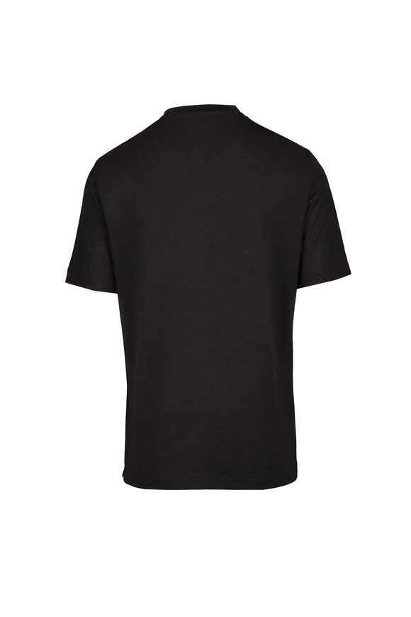 Marco Pescarolo Black Wool Jersey T-Shirt - view 2