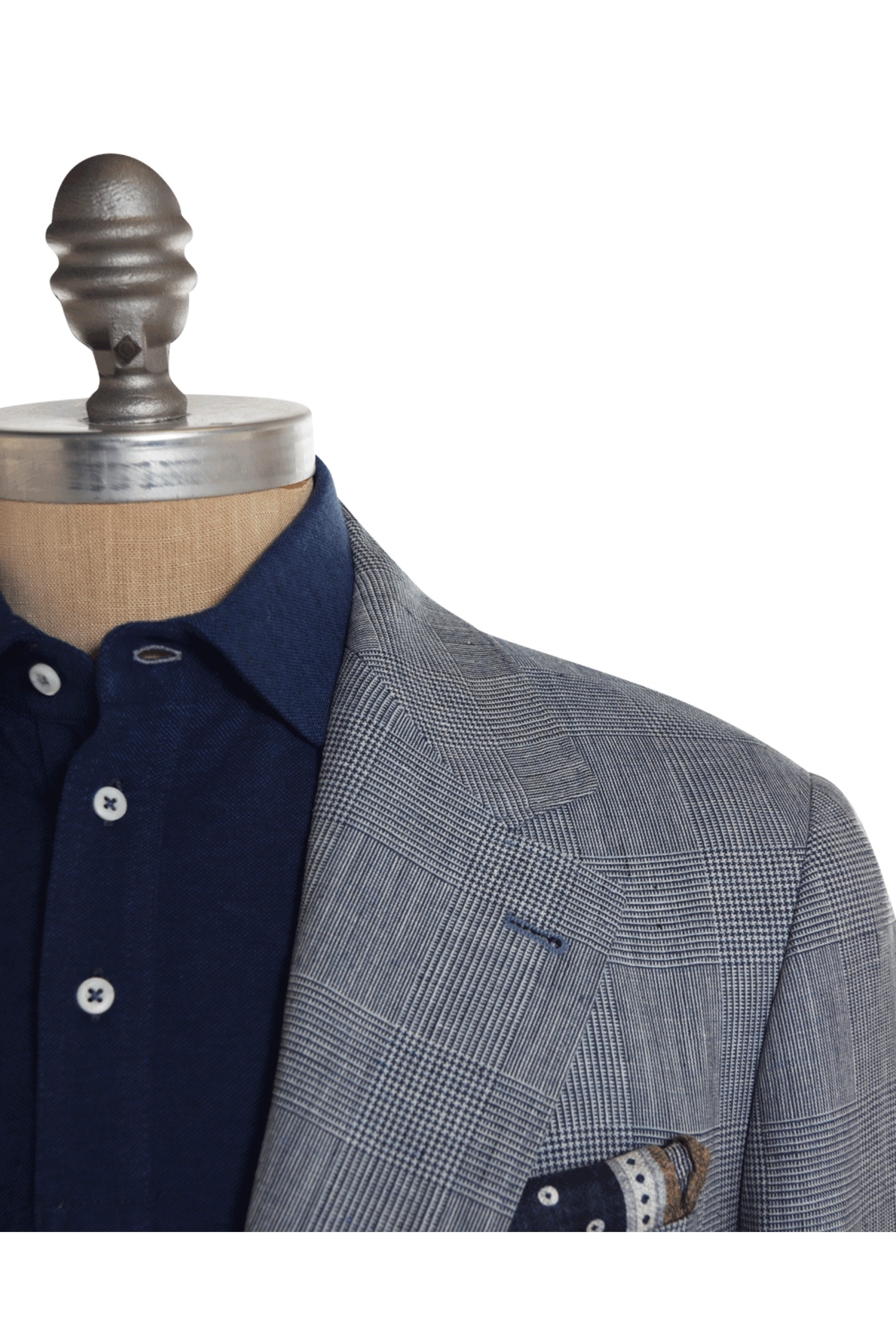 Brunello Cucinelli - Denim Blue Plaid Suit