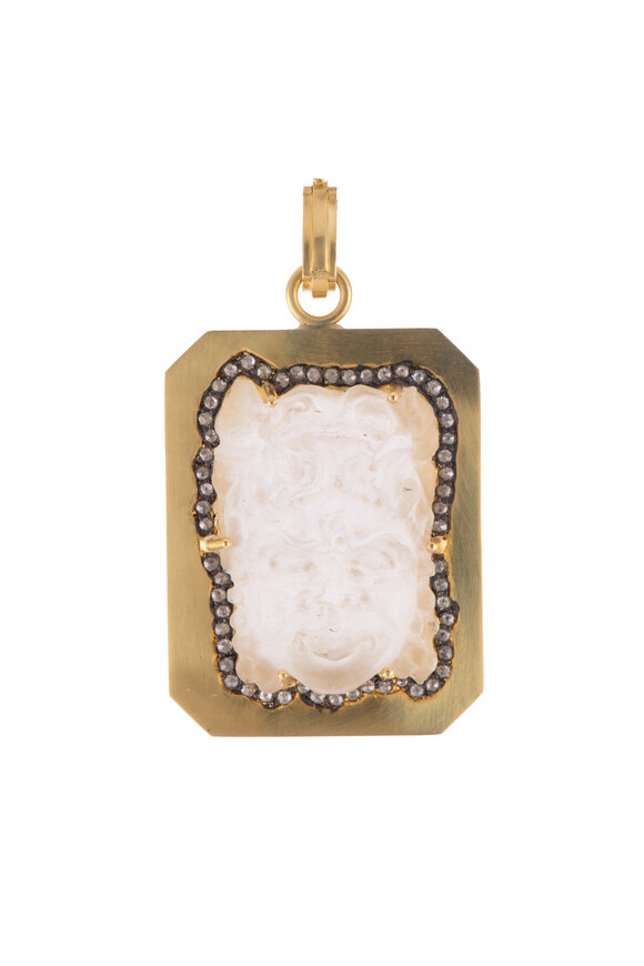 Sylva & Cie 18k Yellow Gold Athena Intaglio Pendant - view 1
