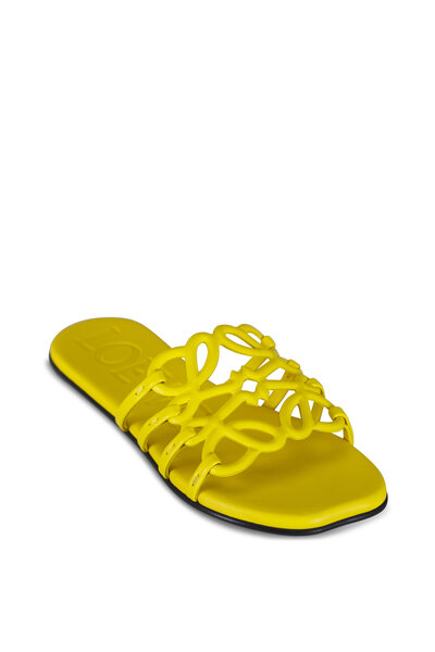 サンダル・ミュール LOEWE PETAL ANAGRAM TURQUOISE SANDAL Loewe Petal Anagram turquoise sandal | TheDoubleF