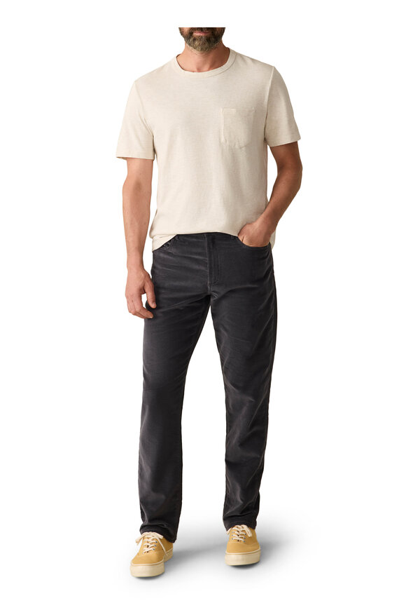 Faherty Brand - Charcoal Stretch Terry Corduroy Five Pocket Pant