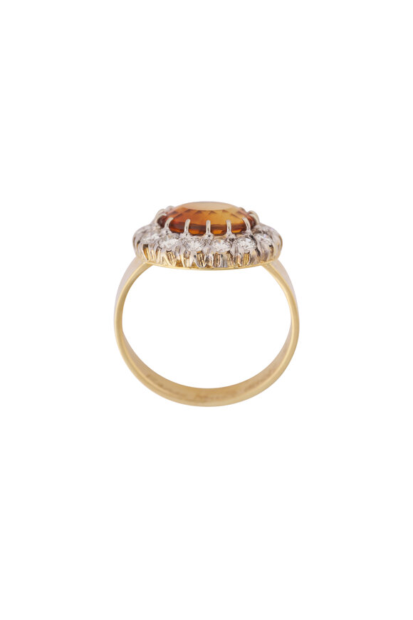 Renee Lewis 18k Yellow Gold Diamond & Citrine Ring - view 2