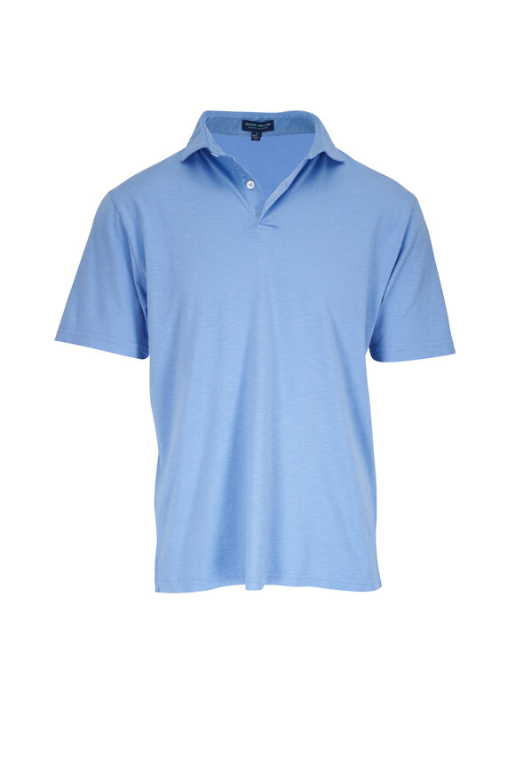 Peter Millar Journeyman Blue Frost Cotton Polo