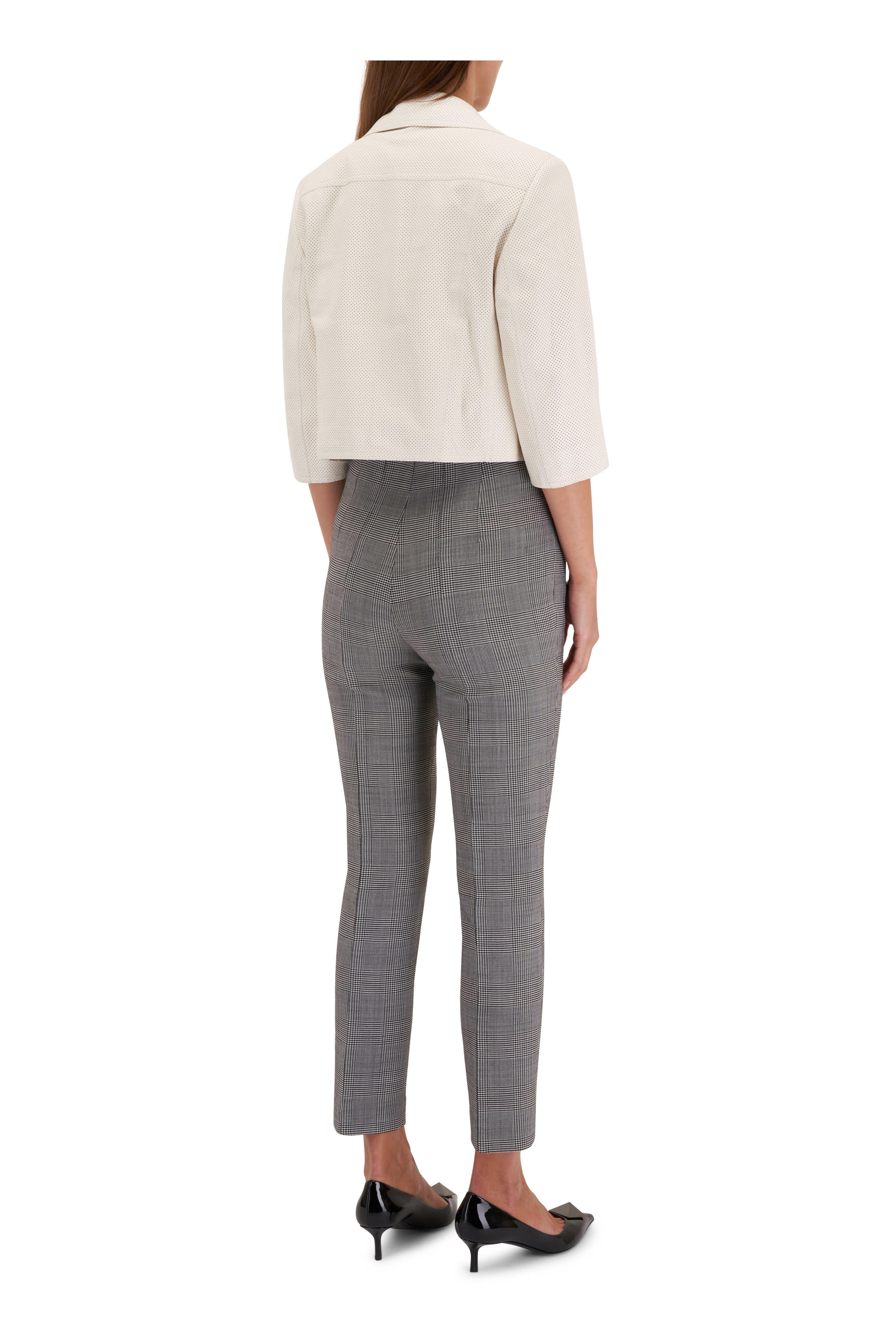 Akris punto Polka-Dot Single-Breasted Jacket | Neiman Marcus