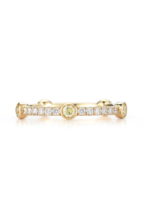 Kwiat - 18K Yellow Gold Diamond Confetti Stackable Band