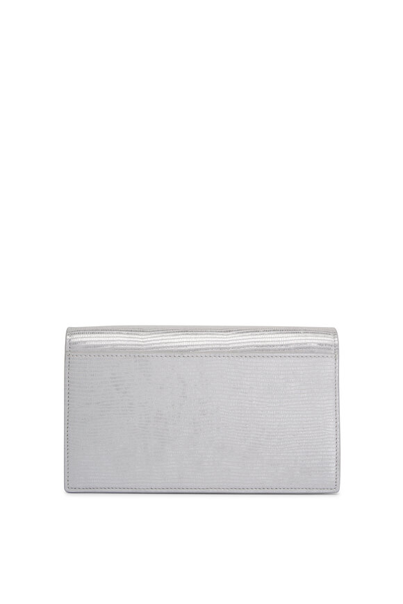 Akris - Anouk Silver Metallic Envelope Clutch 