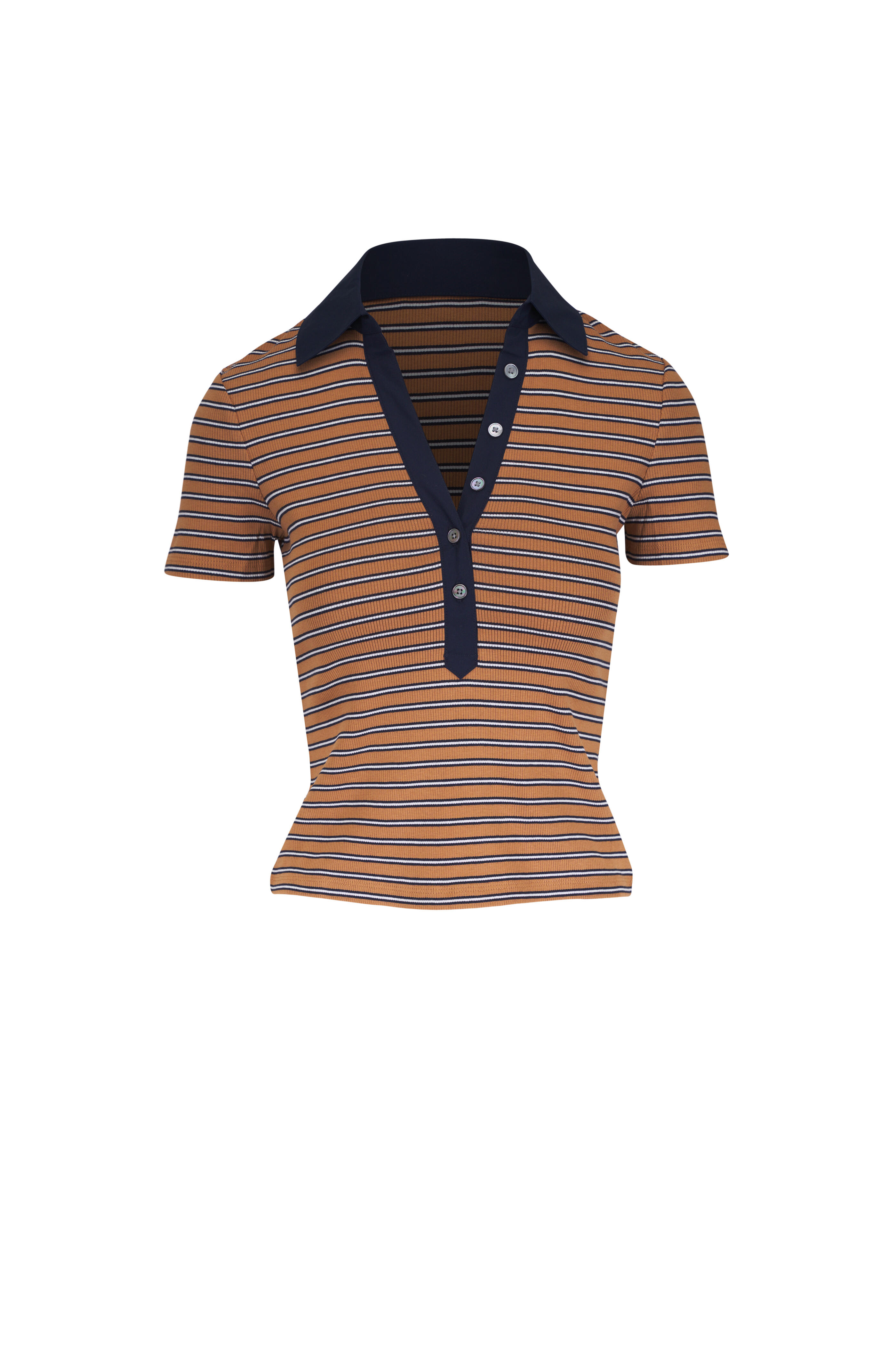 Veronica Beard - Kearney Brown Multi Stripe T-Shirt