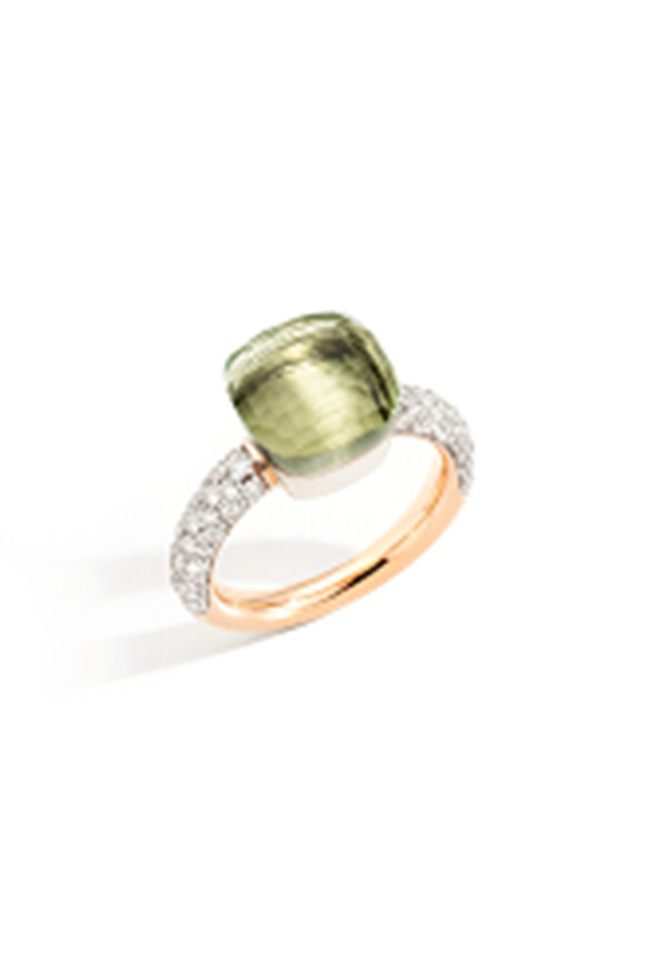 Pomellato Nudo Prasiolite & Diamond Ring