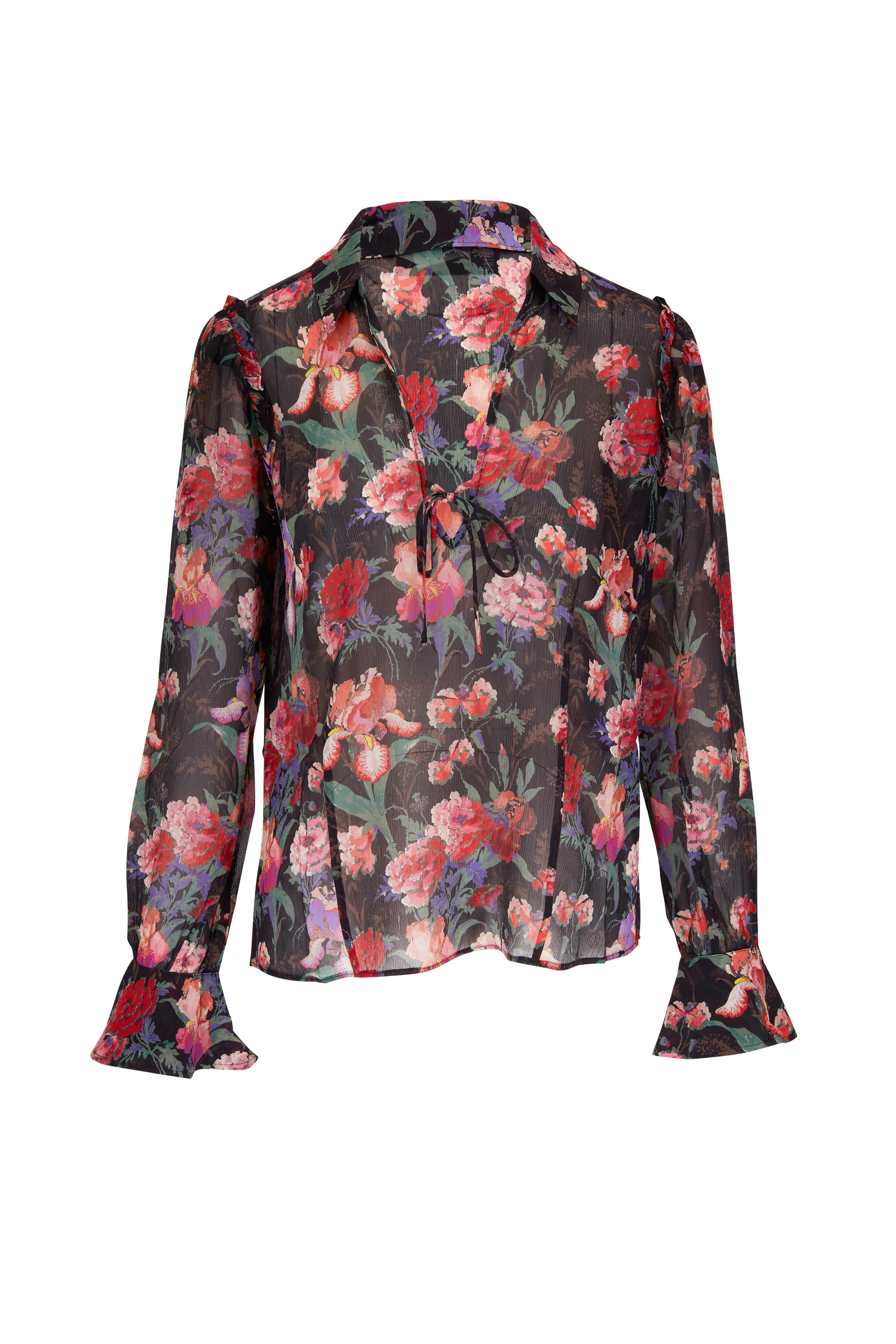 Paige - Marsha Black Multi Silk Printed Blouse | Mitchell Stores