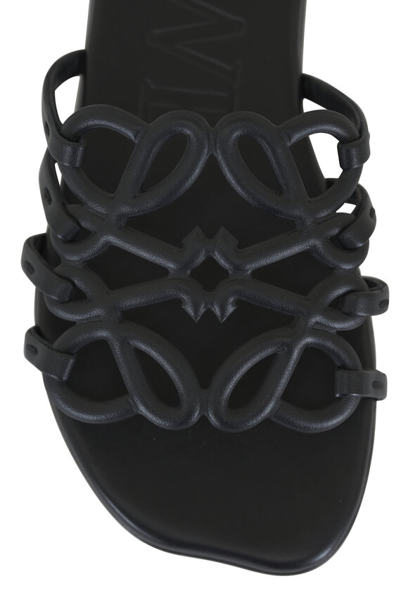 Loewe - Petal Blak Anagram Flat Sandal