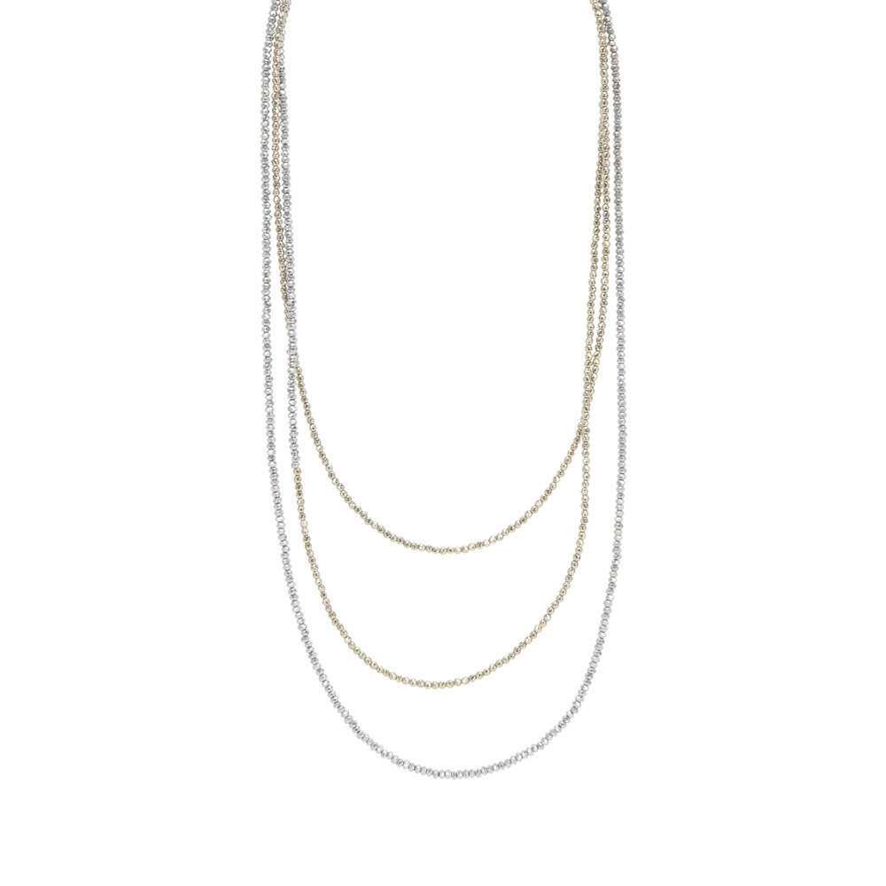 Brunello Cucinelli - Gold & Silver Hematite Wrap Convertible
