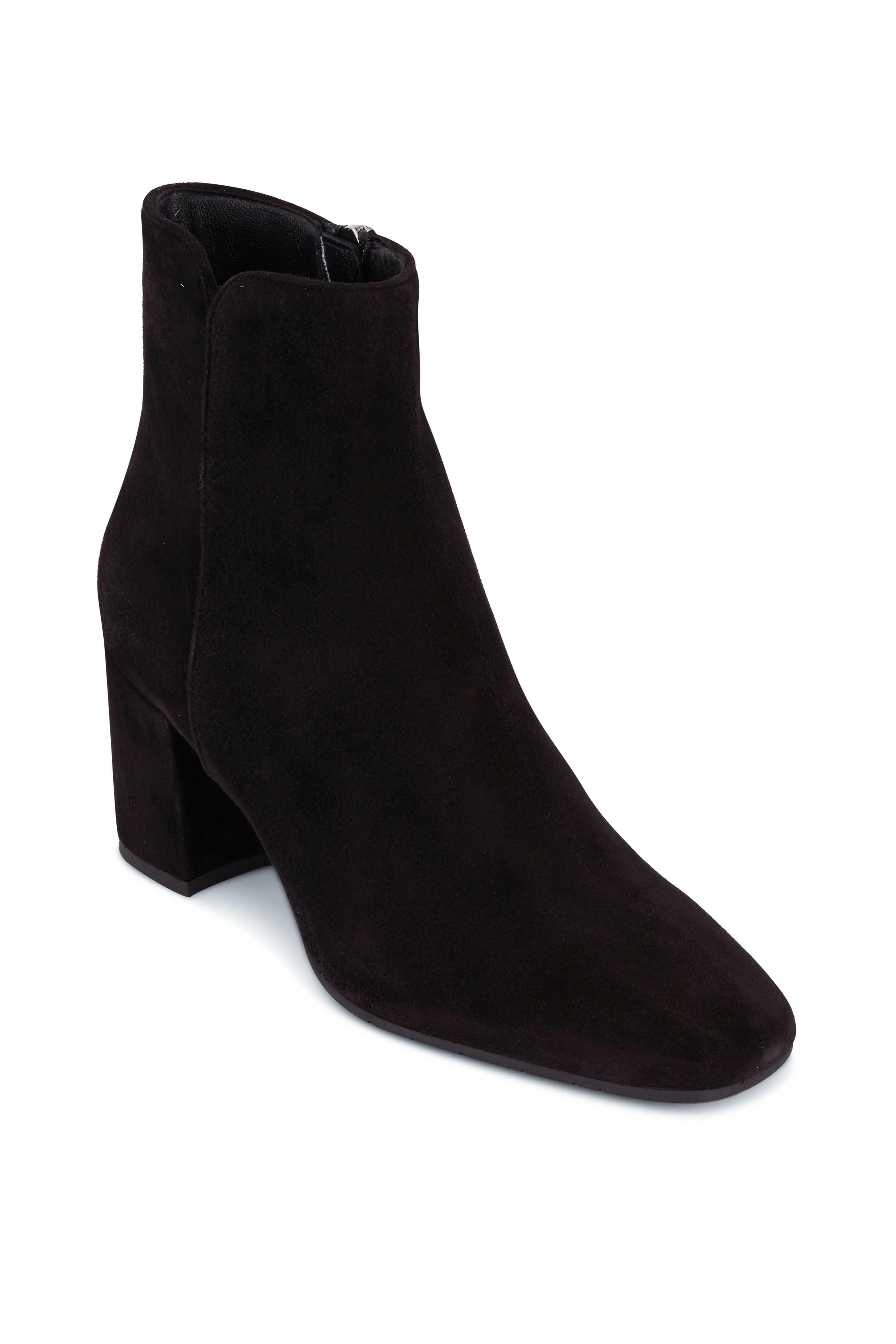 Aquatalia Denisse Black Suede Bootie 70mm Mitchell Stores