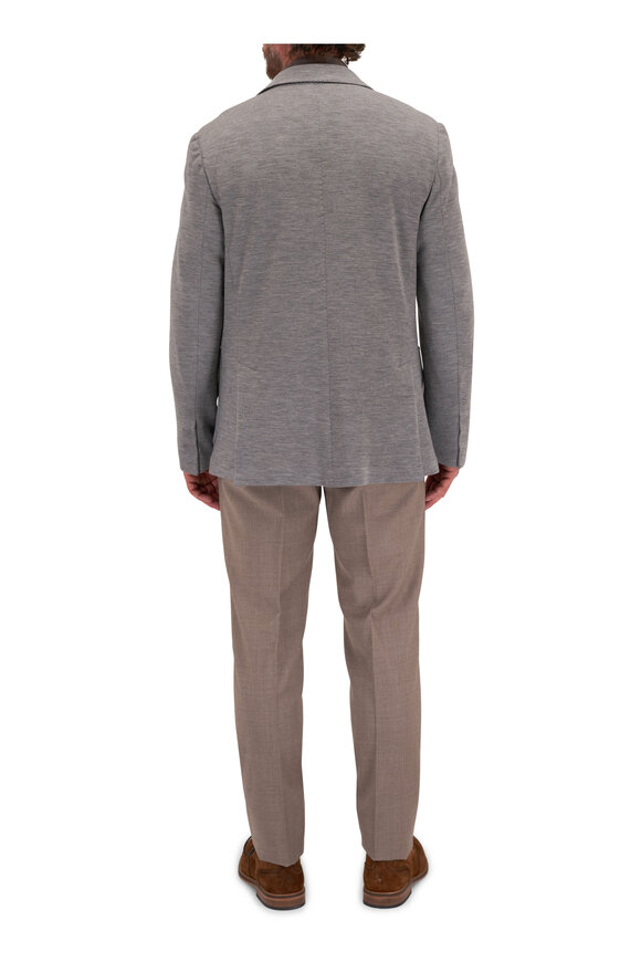 Fedeli - Mushroom Brown 140's Wool Quarter Zip Pullover