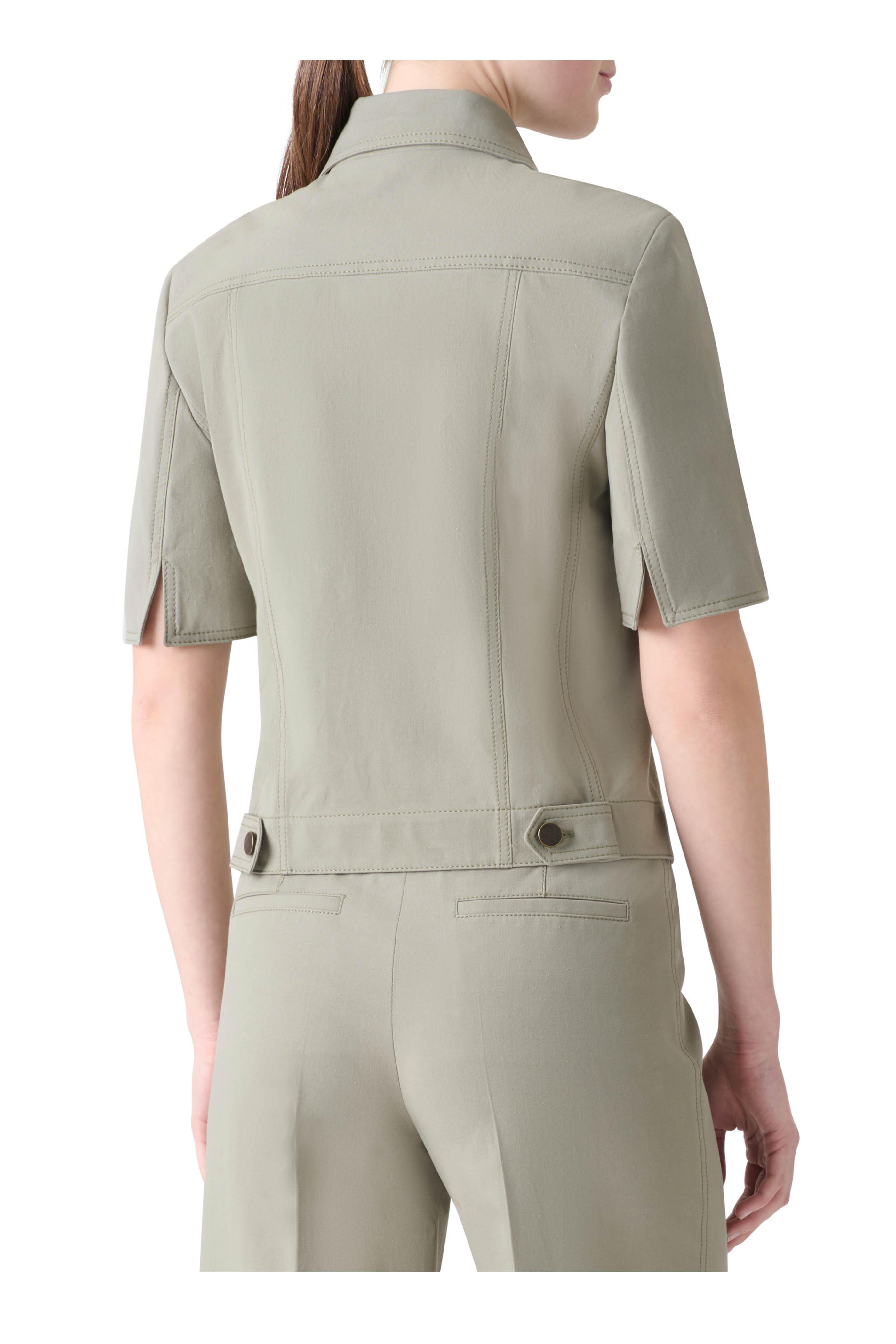 Akris Punto - Khaki Cotton Short Sleeve Shirt Jacket