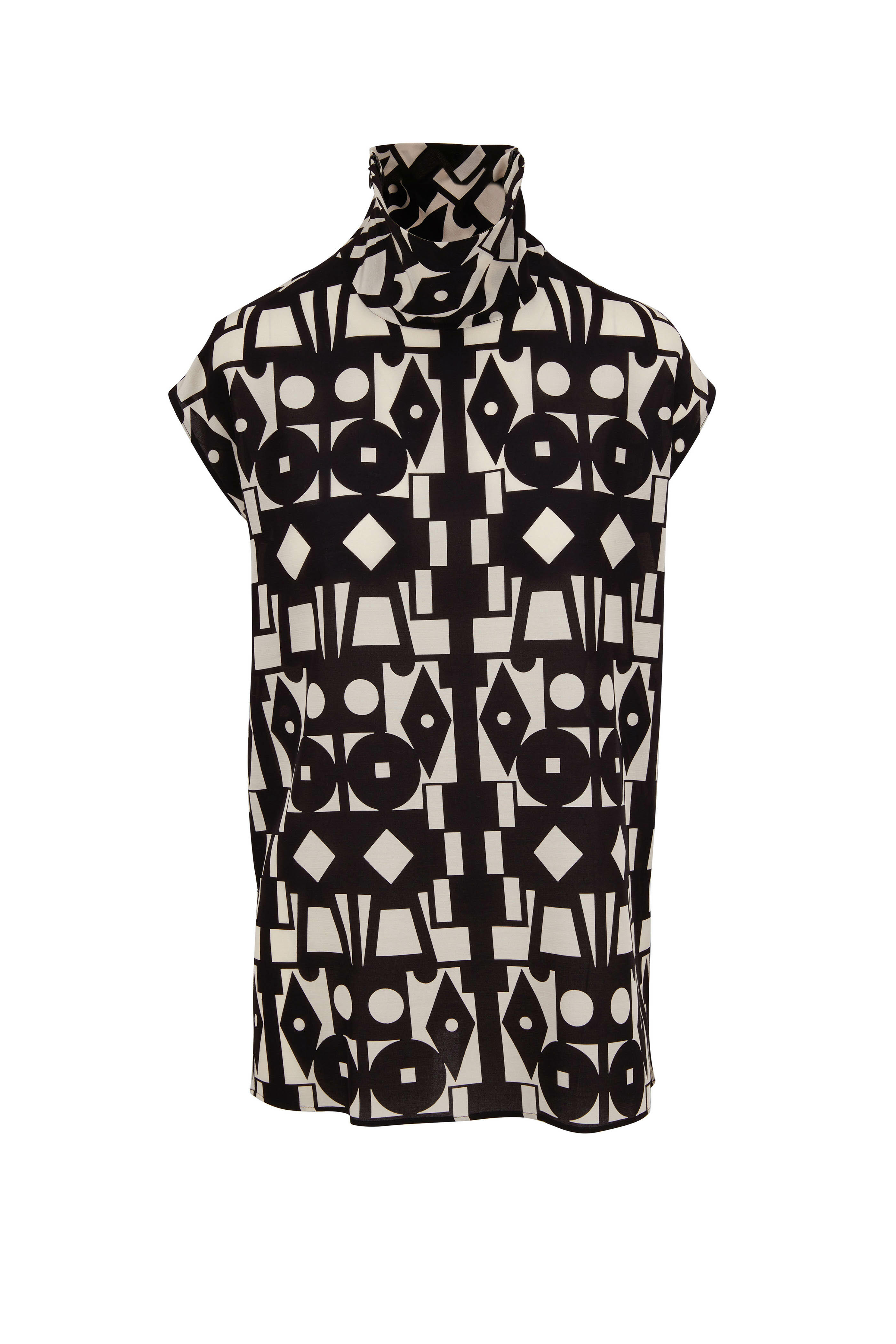 Akris - Black & White Cube Print Tunic
