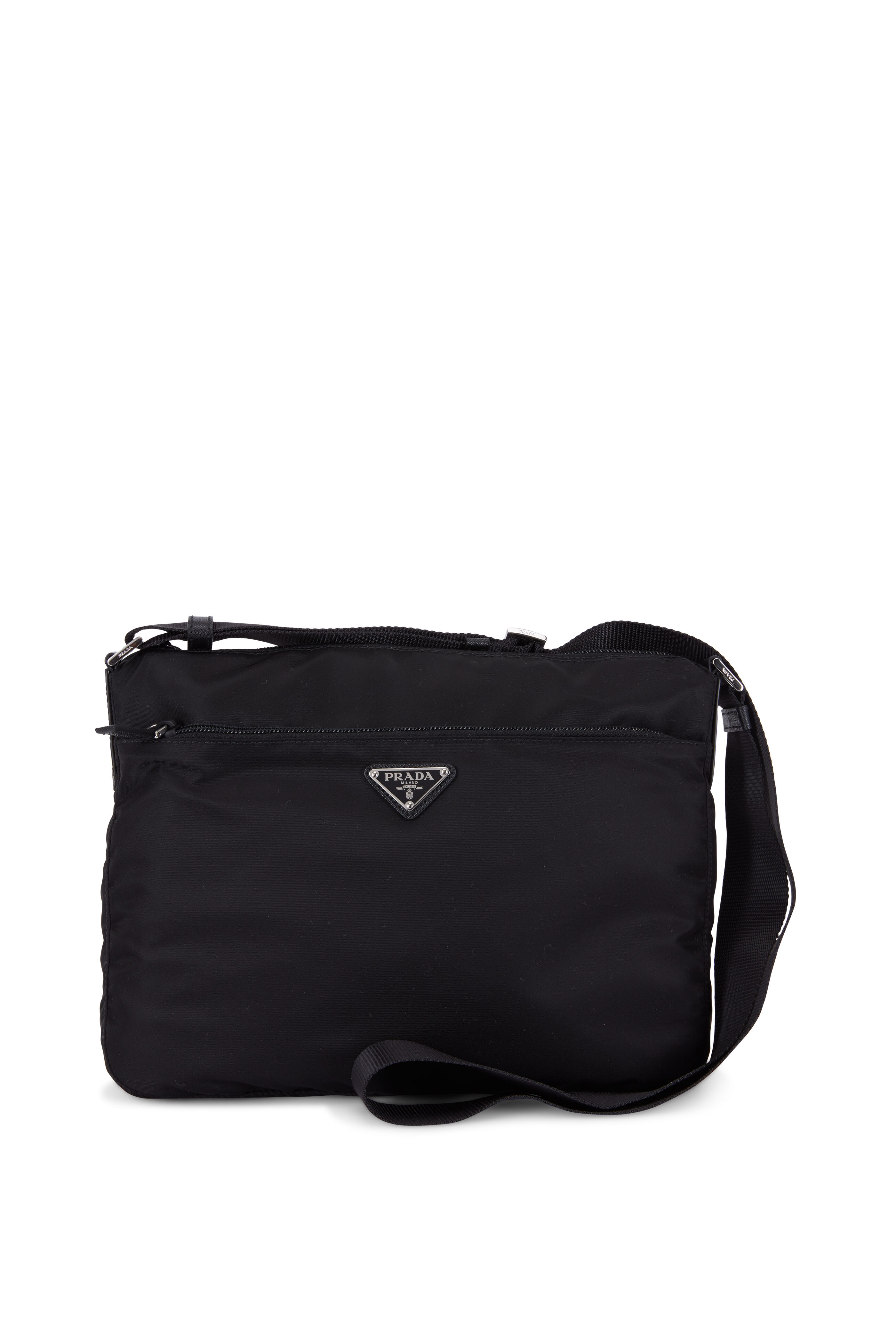 Prada - Black Tessuto Messenger Bag | Mitchell Stores