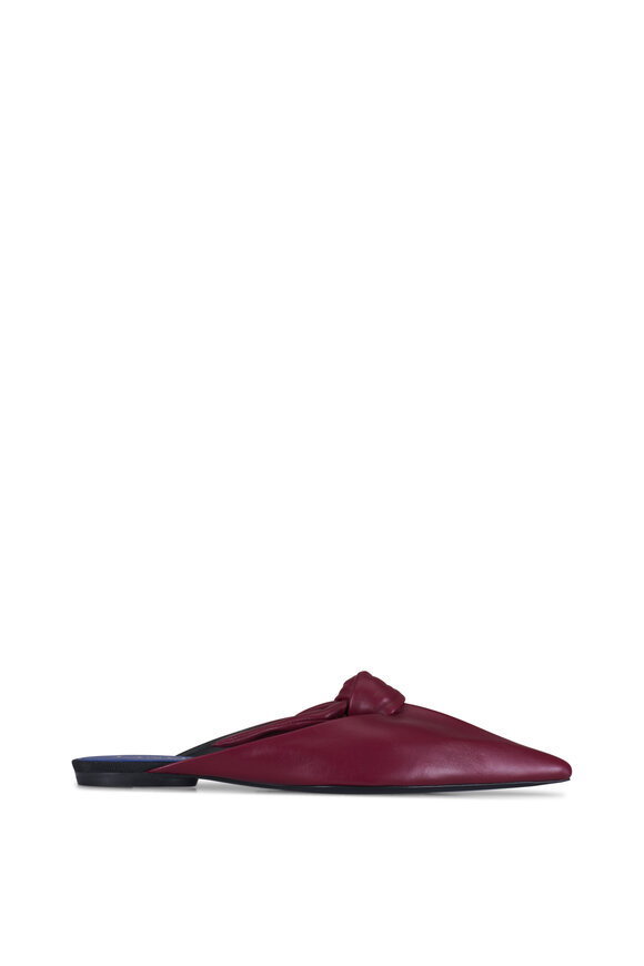 Lanvin Midnight Step Bow Bacchus Leather Mule - view 3