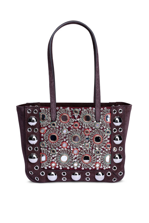 トートバッグ VALENTINO GARAVANI TOTES Valentino Garavani - Rockstud Navy Blue Leather Drawstring Tote